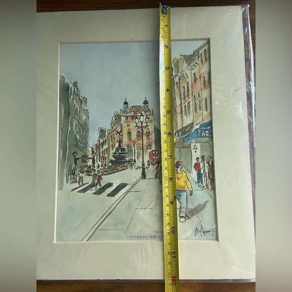 Original Watercolor Painting Piccadilly Coventry Street London 2009 Anne Murray - Picture 9 of 9